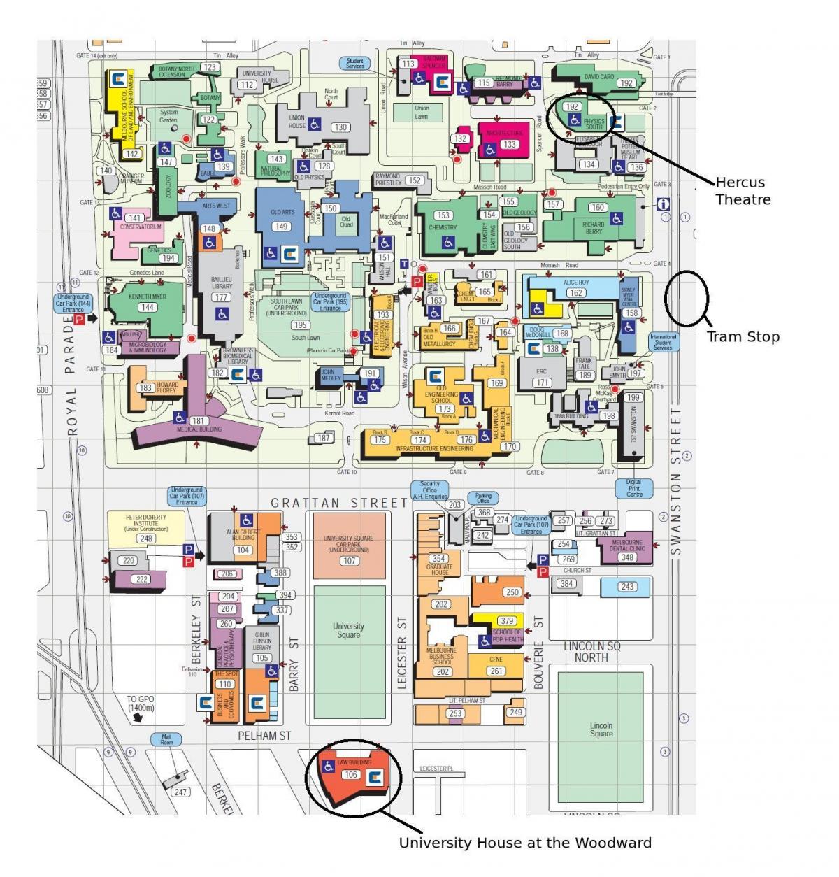 Victoria karti kampusa sveučilišta