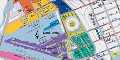 Docklands karti Melbournea
