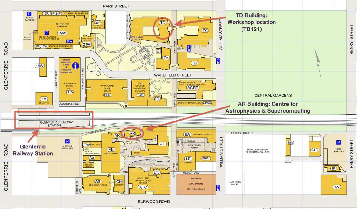 karta kampusa Swinburne