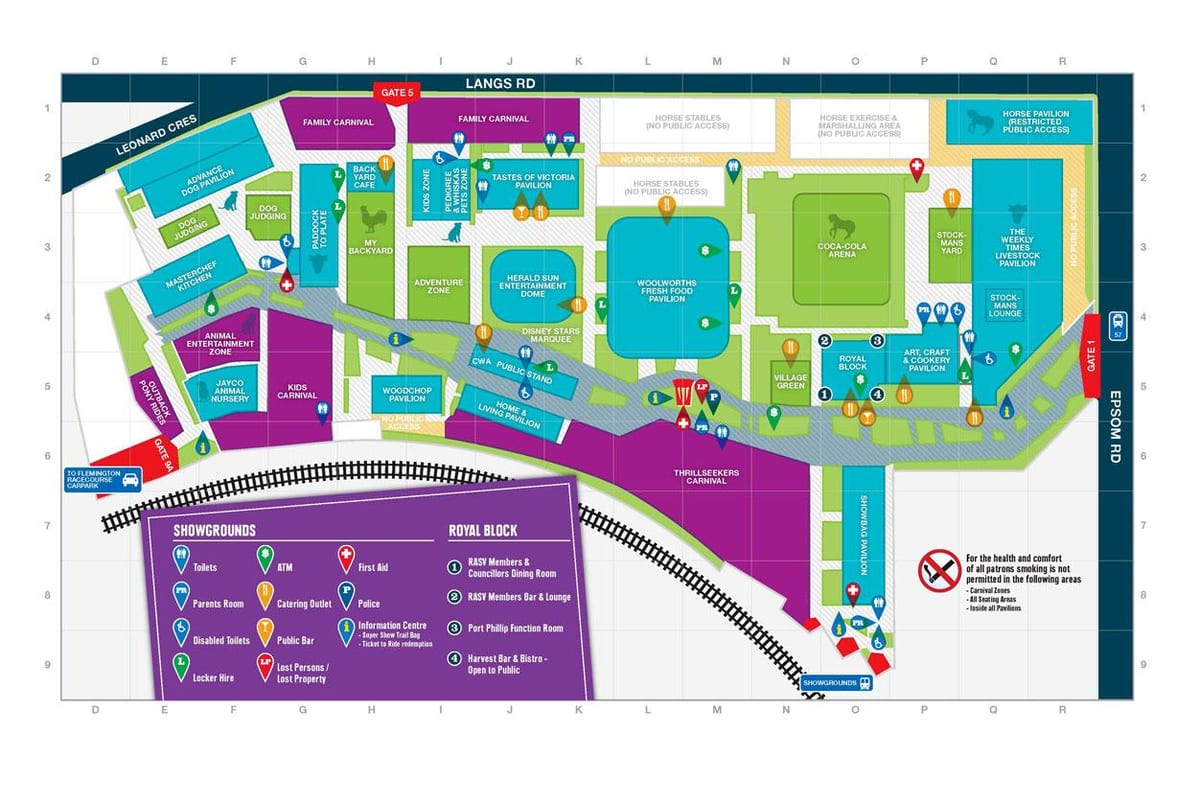 karta Melbourne Шоуграундс