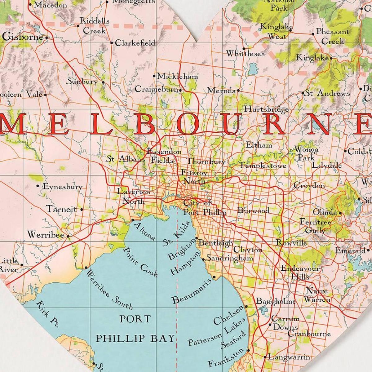 Svijet Melbourneu karti