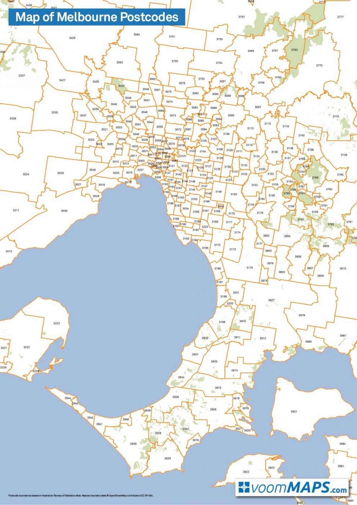 karta poštanski brojevi Melbourne