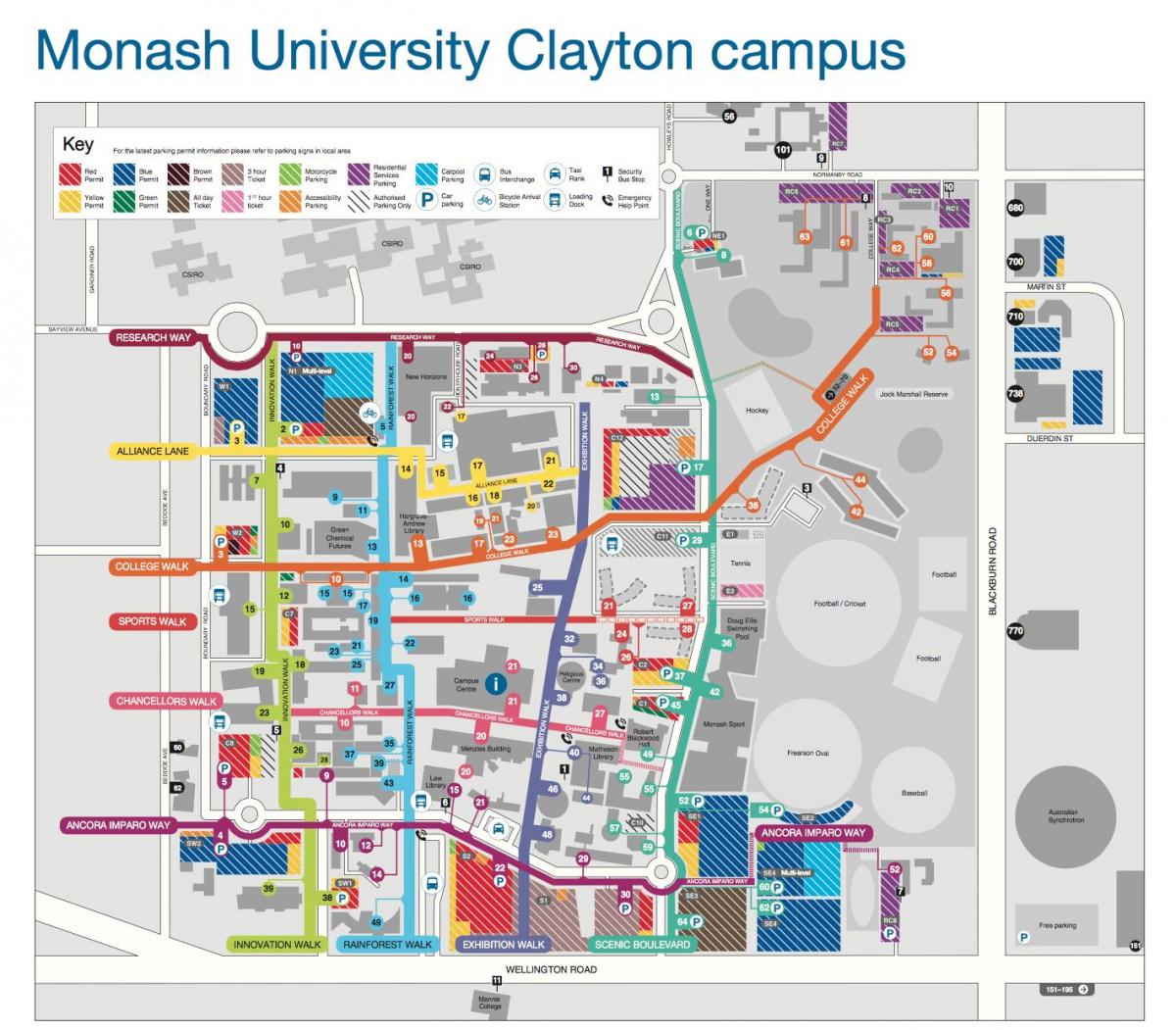 Monash university Clayton karti