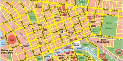 Karta grada Melbourne