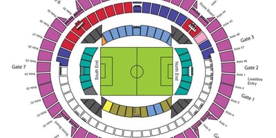 Kartu stadiona "Этихад" u Melbourneu